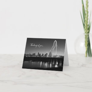 Dallas Skyline Dawn Grayscale Denken Sie an Ihre K Karte