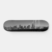 Dallas Skyline Dawn Grayscale Skateboard (Horizontal)