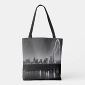 Dallas Skyline Dawn Grayscale Tasche (Rückseite)