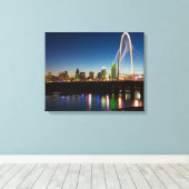 Dallas Skyline Dawn Leinwanddruck (Insitu (Holzboden))