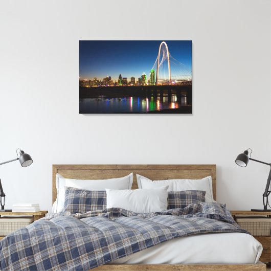 Dallas Skyline Dawn Leinwanddruck (Insitu (Schlafzimmer))
