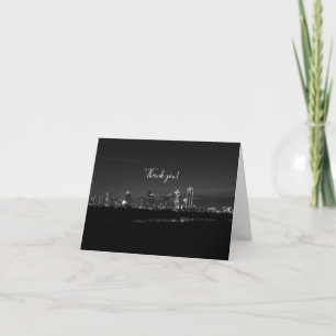 Dallas Skyline Dawn Pano Grayscale Danke Karte