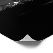 Dallas Skyline Dawn Pano Grayscale Poster (Ecke)