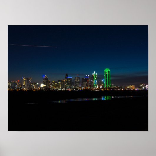 Dallas Skyline Dawn Pano Poster (Vorne)