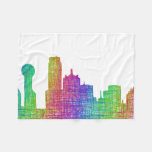 Dallas-Skyline Fleecedecke
