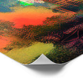 Dallas Skyline Graffiti Art Poster (Ecke)