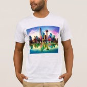 Dallas Skyline Graffiti Art T-Shirt (Vorderseite)