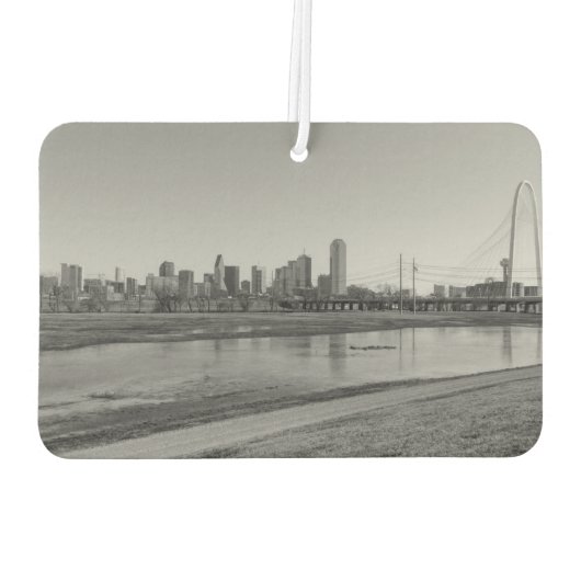 Dallas Skyline Grayscale Autolufterfrischer (Rückseite)
