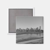 Dallas Skyline Grayscale Magnet (Vorderseite/Rückseite)