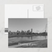 Dallas Skyline Grayscale Postkarte (Vorne/Hinten)