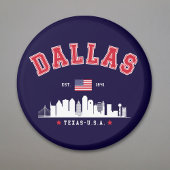 Dallas Skyline Heritage Magnet
