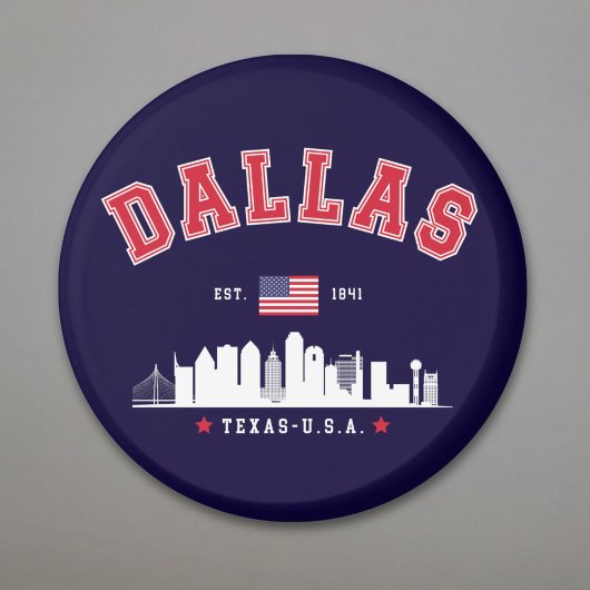 Dallas Skyline Heritage Magnet