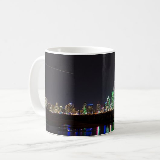 Dallas Skyline Hunt Kaffee Tasse (Vorderseite Links)