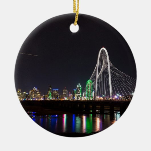 Dallas Skyline Hunt Keramik Ornament (Vorne)