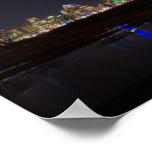 Dallas Skyline Hunt Poster (Ecke)
