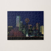 Dallas Skyline in der Nacht Puzzle (Horizontal)