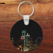 Dallas Skyline in der Nacht Schlüsselanhänger (Vorderseite)