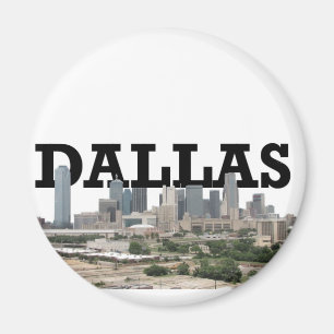 Dallas Skyline mit Dallas im Himmel Magnet