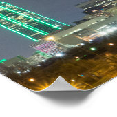 Dallas Skyline nachts Poster (Ecke)