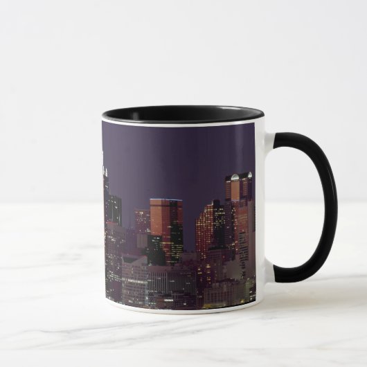 Dallas-Skyline nachts Tasse (Rechts)