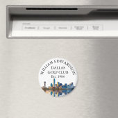 Dallas Skyline Personalisierter Golfschläger Name Magnet (In Situ (Geschirrspüler))