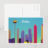 Dallas Skyline Postcard Postkarte (Vorne/Hinten)