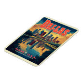 Dallas Skyline Retro Travel Magnet (Linke Seite)