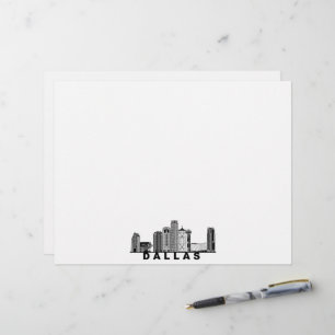Dallas Skyline Silhouette  Briefbogen