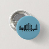 Dallas Skyline Silhouette  Button (Vorne & Hinten)