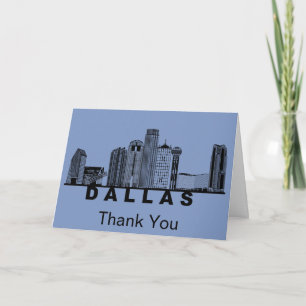 Dallas Skyline Silhouette Dankeskarte