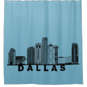 Dallas Skyline Silhouette  Duschvorhang (Vorderseite)