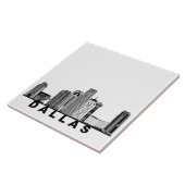 Dallas Skyline Silhouette  Fliese (Seite)