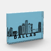 Dallas Skyline Silhouette Fotoblock (Links)