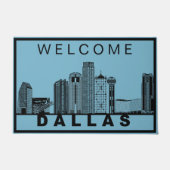 Dallas Skyline Silhouette Fußmatte (Vorderseite)