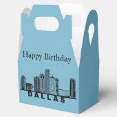 Dallas Skyline Silhouette  Geschenkschachtel (Geöffnet)