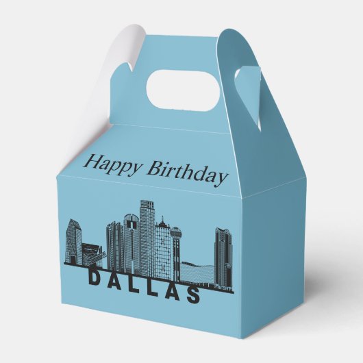 Dallas Skyline Silhouette  Geschenkschachtel (Vorderseite)