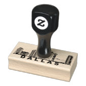 Dallas Skyline Silhouette Gummistempel (Stempel)