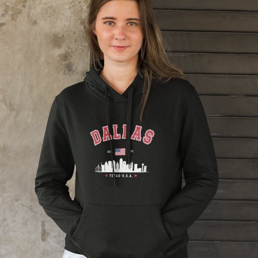 Dallas Skyline Silhouette Hoodie