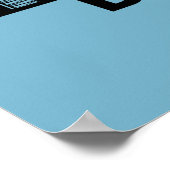 Dallas Skyline Silhouette  Poster (Ecke)