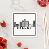 Dallas Skyline Silhouette  Serviette (Beispiel)