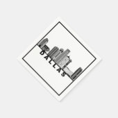 Dallas Skyline Silhouette  Serviette (Ecke)