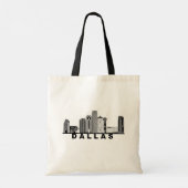 Dallas Skyline Silhouette Tragetasche (Rückseite)