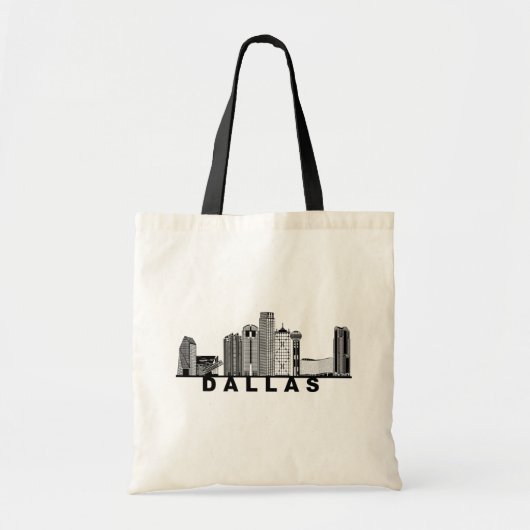 Dallas Skyline Silhouette Tragetasche (Vorne)