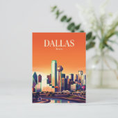 Dallas Skyline USA Postkarte (Stehend Vorderseite)