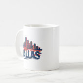 Dallas Skyline Watercolor Art Print – Texas City Kaffeetasse (Vorderseite Links)