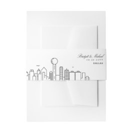 Dallas Skyline Wedding | Einladungsbanderole