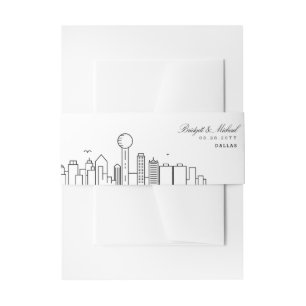 Dallas Skyline Wedding   Einladungsbanderole