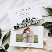 Dallas Skyline Wedding Save the Date Card Einladung