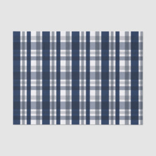 Dallas Sportfan Navy Blue Silver Kariert gestreift Seidenpapier
