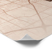 Dallas Stadtplan Kupfer Texas Poster Wandkunst (Ecke)